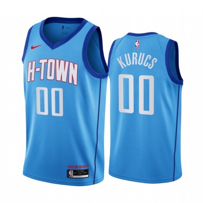 Nike Houston Rockets #00 Rodions Kurucs Blue NBA Swingman 2020-21 City Edition Jersey Men's